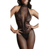 Combinaison sexy Fishnet & Lace Noir