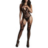 Combi sexy Suspender Noir