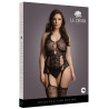 Combinaison Grande Taille LACE SUSPENDER - Noir