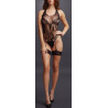 Body ouvert effet porte-jarretelles Jade - Noir