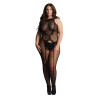 Combinaison CROTCHLESS LEOPARD Noire