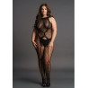 Combinaison CROTCHLESS LEOPARD Noire