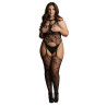 Combinaison Effet Porte-Jarretelles ROUND NECK Noire