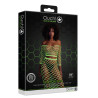 Bustier et Robe Filet Épaules dénudées Vert Fluo