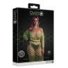 Bustier et Robe Filet Épaules dénudées Vert Fluo