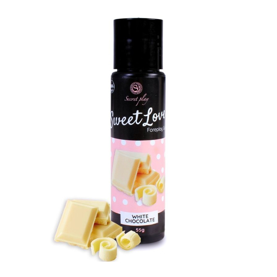 Lubrifiant comestible Sweet Love Chocolat blanc 60ml Lubrifiant comestible Sweet Love Chocolat blanc 60ml