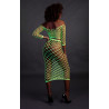 Bustier et Robe Filet Épaules dénudées Vert Fluo