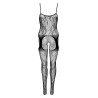 Combinaison Floral Suspender Noire