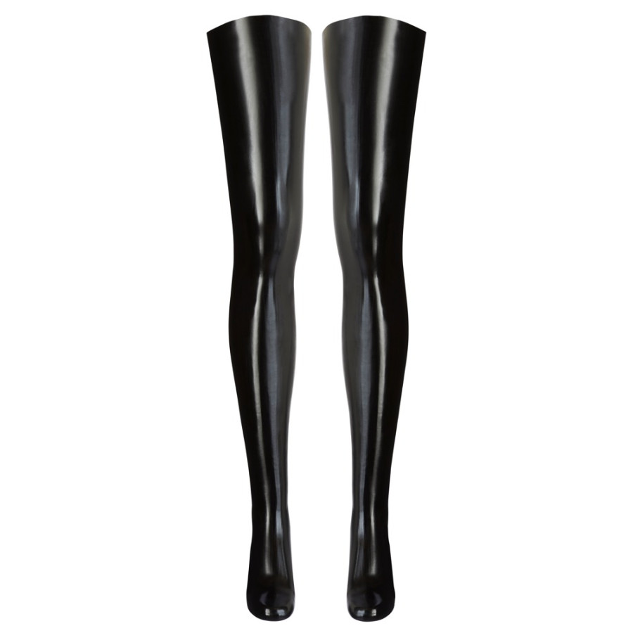 Bas en latex Noirs