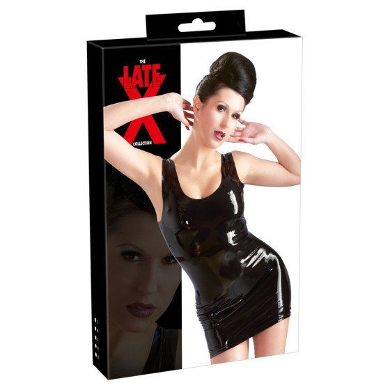 Robe wetlook Latex Irina - Noir
