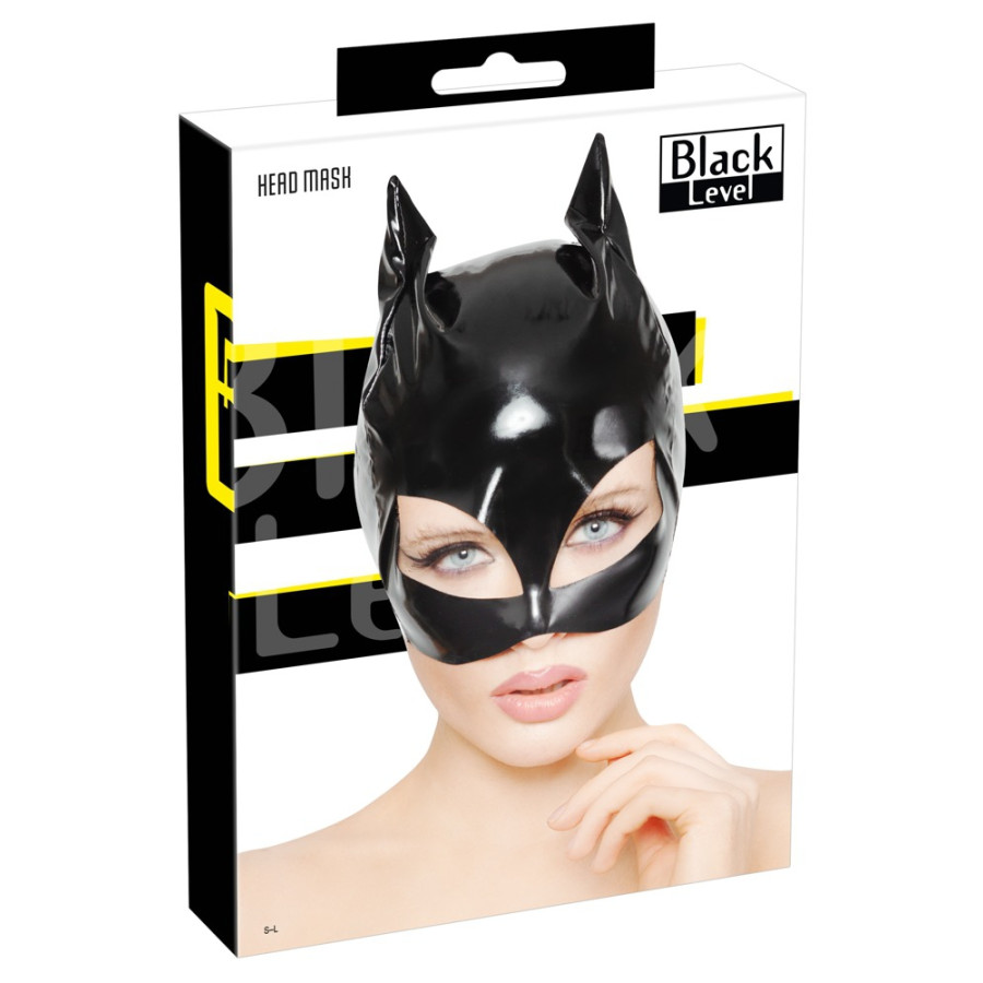 Masque Chat en Vinyle Cat Mask Noir