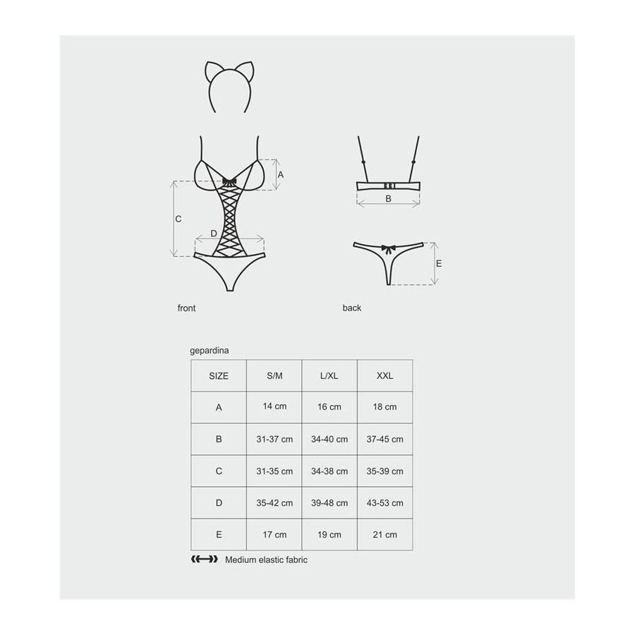 Costume Gepardina 3 Pieces