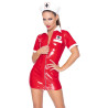 Tenue Infirmière Vinyl Nurse Rouge