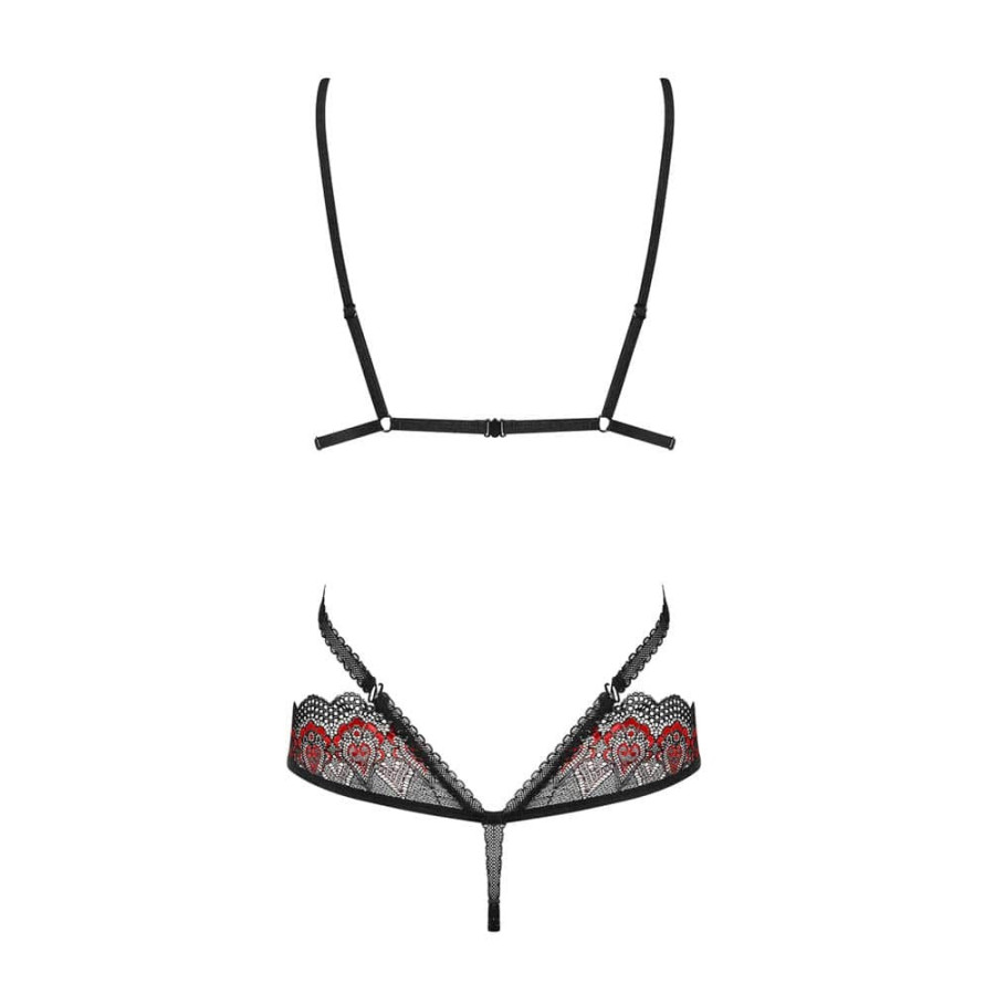Tenue Meggie Teddy - Noire et rouge
