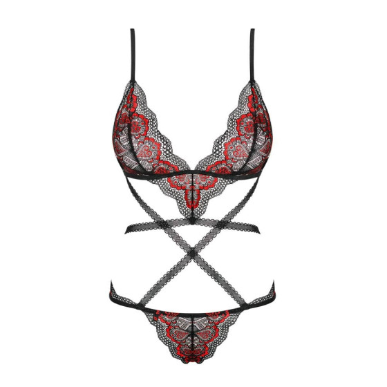 Tenue Meggie Teddy - Noire et rouge