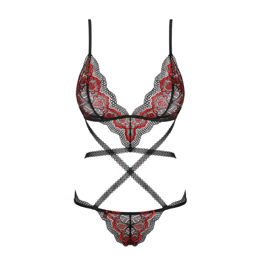 Tenue Meggie Teddy - Noire et rouge