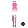 Ensemble Bustier Dos nu et Porte-Jarretelles 2 Pièces Rose Fluo