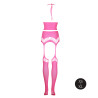 Ensemble Bustier Dos nu et Porte-Jarretelles 2 Pièces Rose Fluo