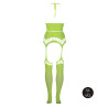 Ensemble Bustier Dos nu et Porte-Jarretelles 2 Pièces Vert Fluo
