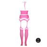 Ensemble Bustier Dos nu et Porte-Jarretelles 2 Pièces Rose Fluo