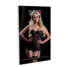 Porte-Jarretelles avec String Lace and Mesh Noir