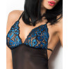 Nuisette dentelle Kimmy - Bleue