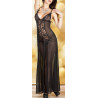 Robe longue Dentelle Armanda Noire
