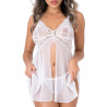 Nuisette + String Babydoll Blanc