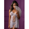 Nuisette + String Babydoll Blanc