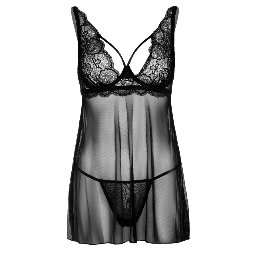 Nuisette + String Underwire Sheer Noir