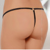String Ficelle ouvert sur l'entrejambe - Noir