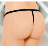 String noir en dentelle - Ouvert