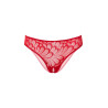 String avec ouverture intime Crotch Hip Rouge