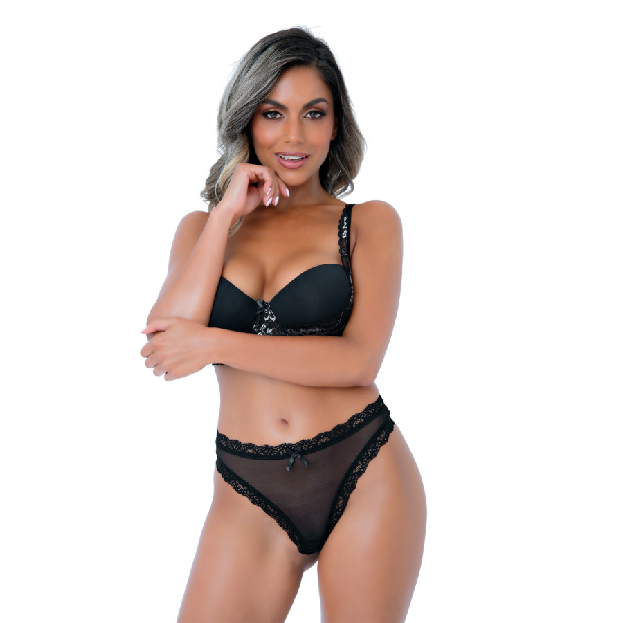 String Ruched Noir
