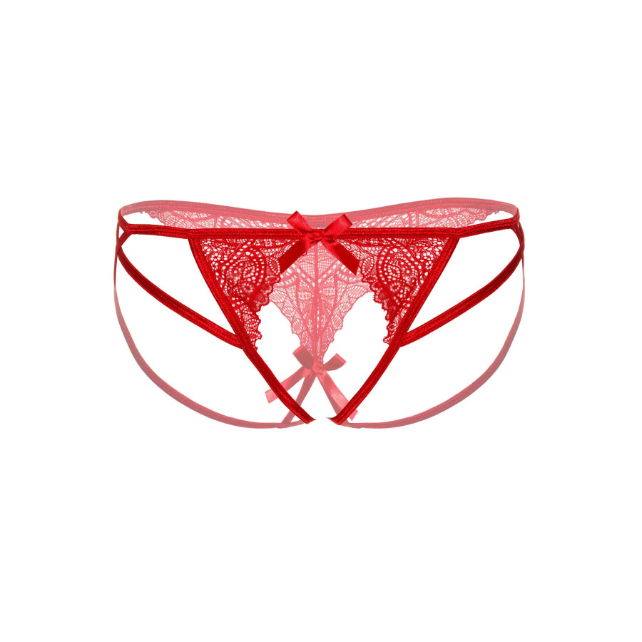 Culotte ouverte Strappy Naomi rouge