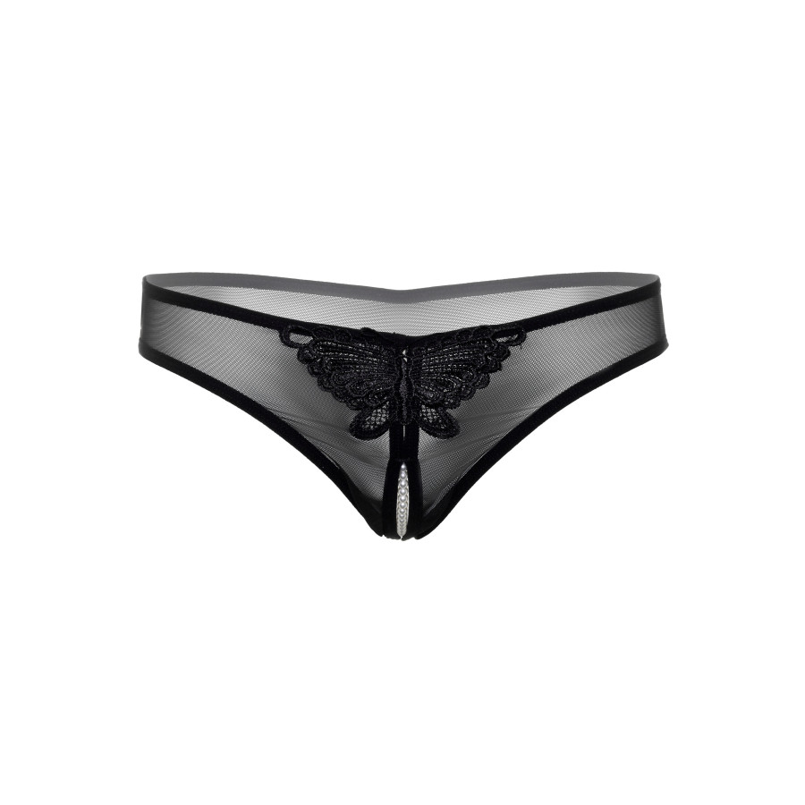 Culotte sexy avec perles Indra Noire