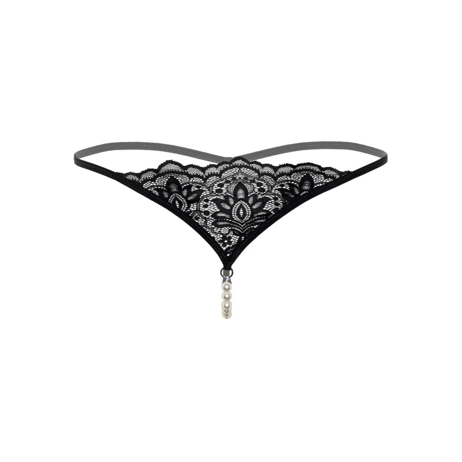 String avec perles Pearl Noir