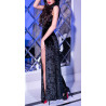 Robe effet velours Dulce - Noire