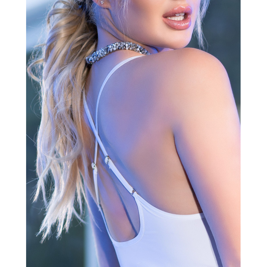 Robe courte Edana - Blanche