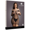 Robe Grande Taille DUO NET SLEEVED - Noir