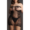 Robe sexy Grande Taille Strapless - Noir