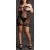 Robe sexy Grande Taille Strapless - Noir