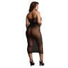 Robe Résille Grande taille HIGH NECK Noire