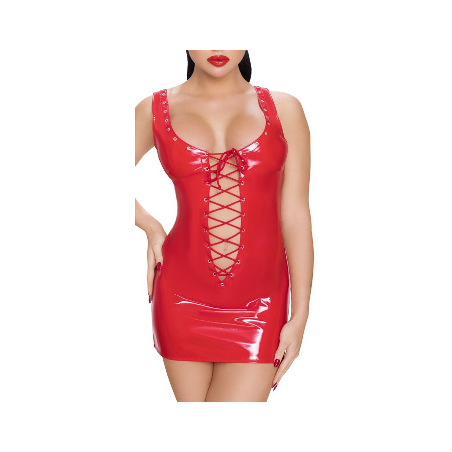 Robe Vinyl Dress Rope Rouge