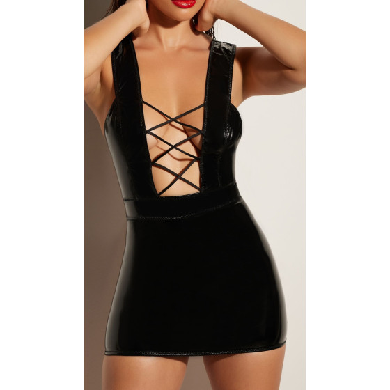 Robe courte Entanglement Noire
