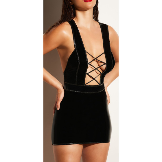Robe courte Entanglement Noire