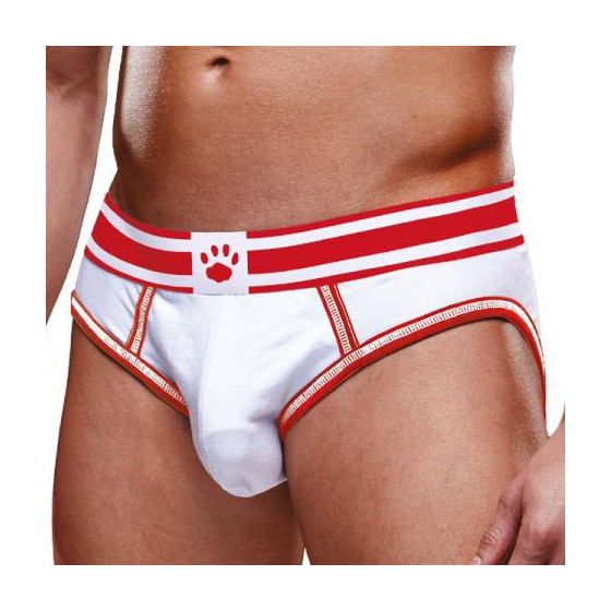 Bottomless Open Brief Prowler Blanc-Rouge
