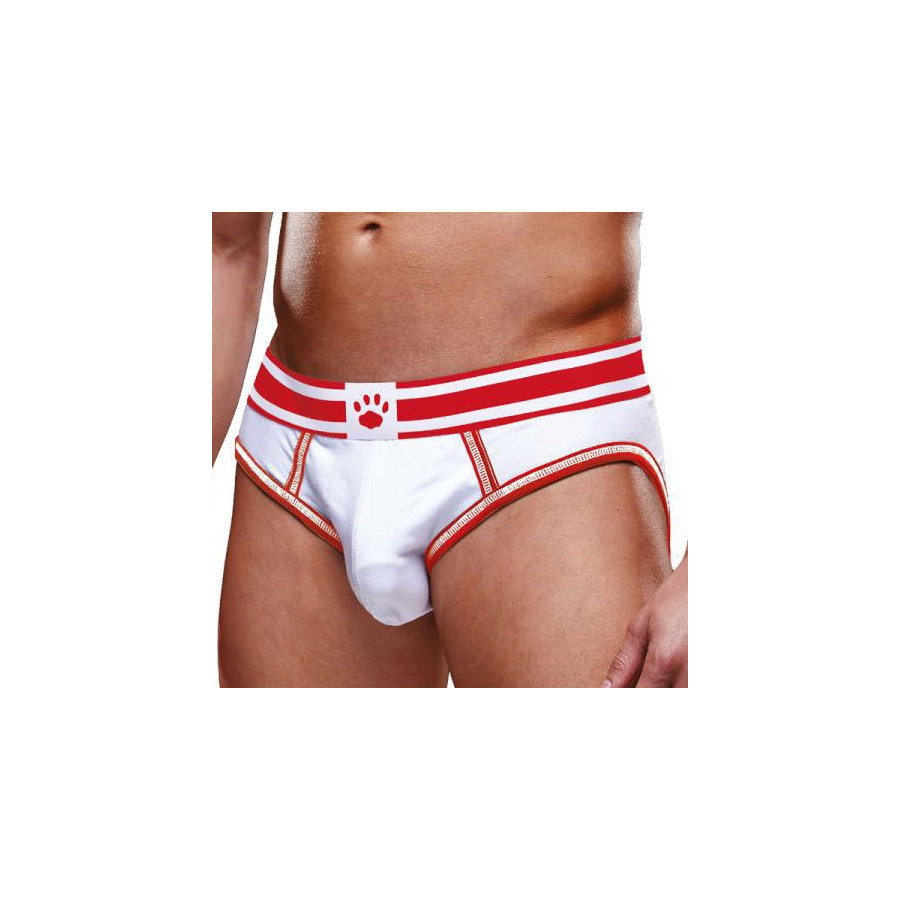 Bottomless Open Brief Prowler Blanc-Rouge