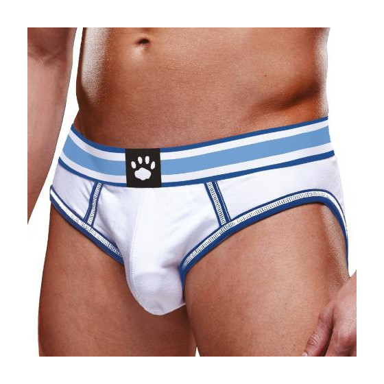 Bottomless Open Brief Prowler Blanc-Bleu ciel