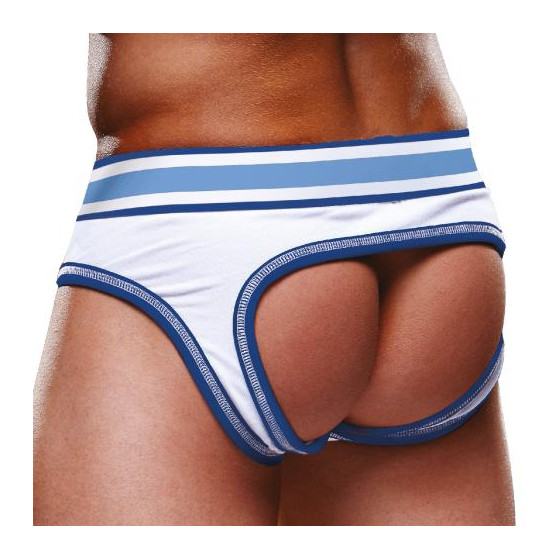 Bottomless Open Brief Prowler Blanc-Bleu ciel